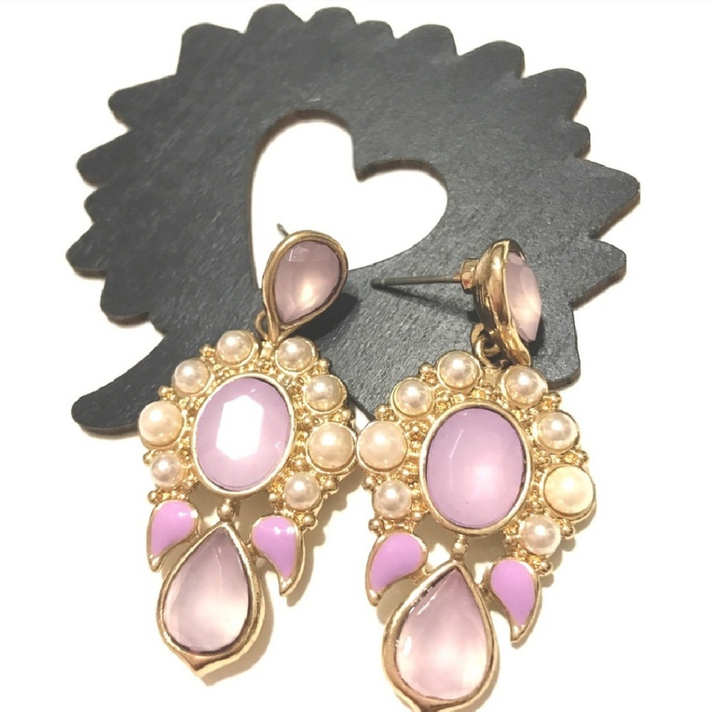 Mirror Pearl Stone Earrings